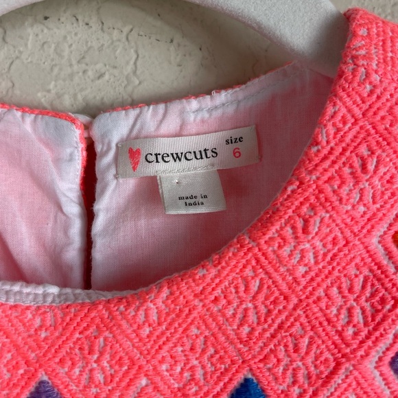 Crewcuts Embroidered Multicolor Cotton Dress Size 6 - Picture 6 of 7